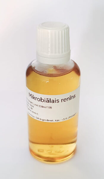 Mikrobiālais renīns šķidrā veidā 50ml siera ferments (veģetārais)